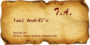 Tasi András névjegykártya