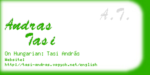 andras tasi business card
